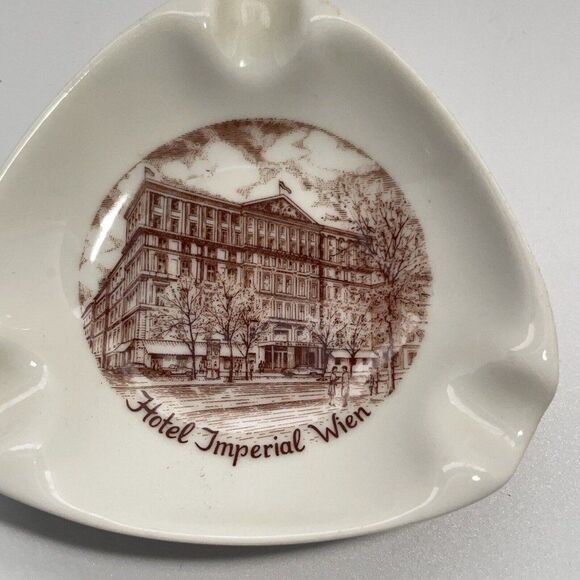 Hotel Imperial Wien Vintage Ashtray Souvenir Vienna Austria Lilien Porzellan - Picture 8 of 11
